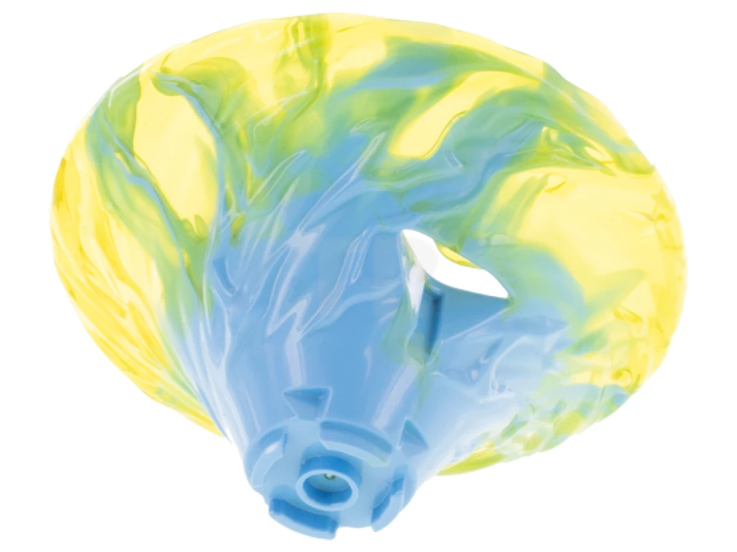 LEGO&reg; 6375614 - 69784pb01 - Tornado Spiral Wide with Marbled Trans-Neon Green Top Pattern