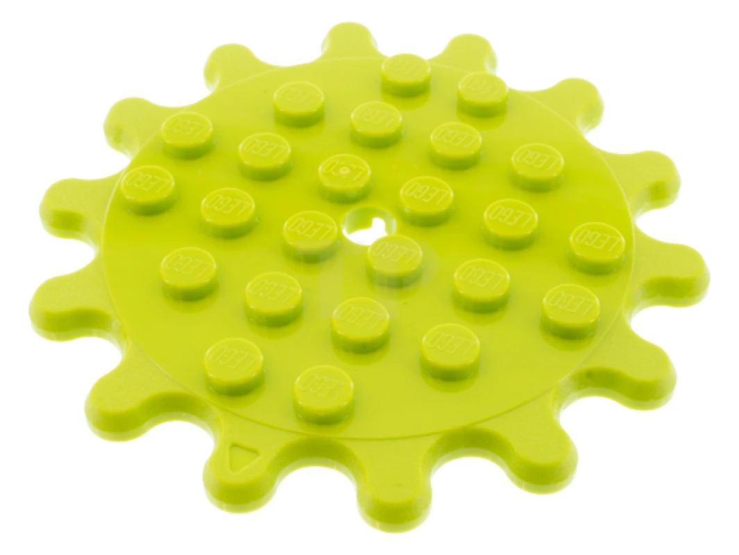 LEGO&reg; 6302509 - 35446 - Plate, Modified 6 x 6 with 14 Gear Teeth / Flower Petals