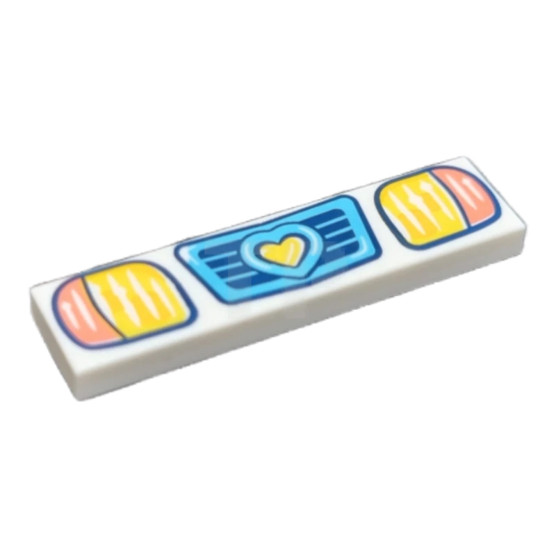 LEGO&reg; 6361446 - 2431pb780 - Tile 1 x 4 with Vehicle Grill and Headlights Pattern