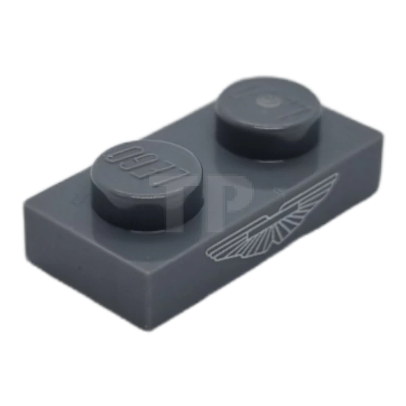 LEGO&reg; 6376903 - 3023pb03 - Plate 1 x 2 with Silver Aston Martin Logo Pattern