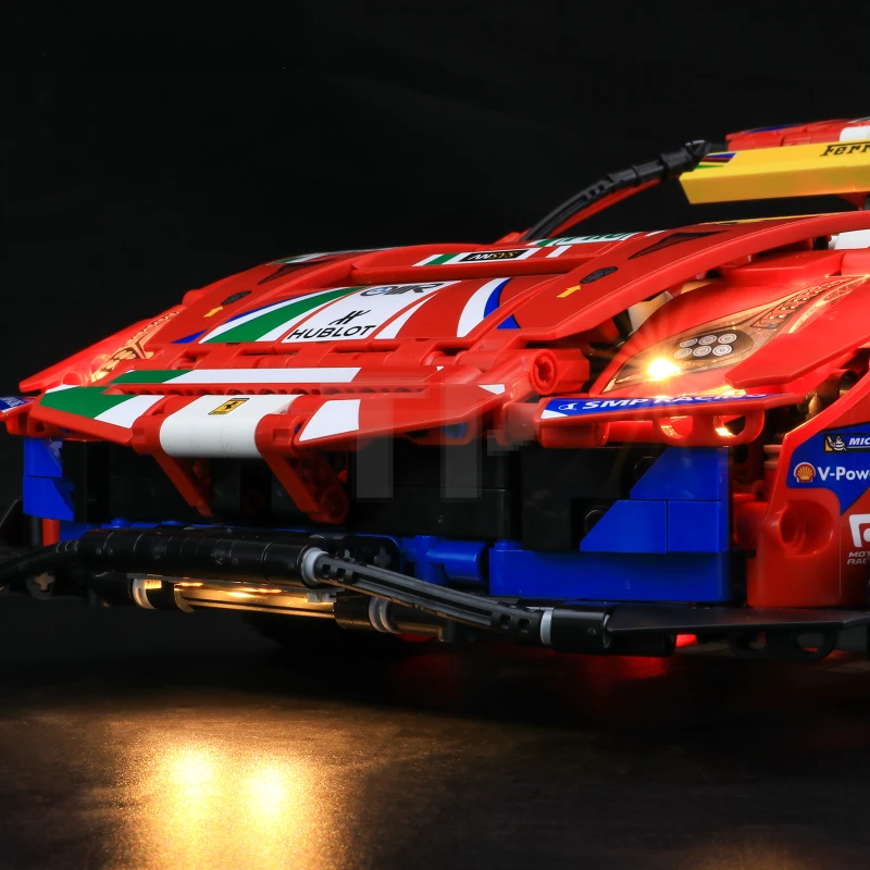 Light kit for LEGO® 42125 Ferrari 488 GTE with remote