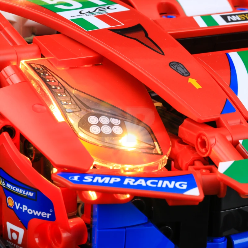 Light kit for LEGO® 42125 Ferrari 488 GTE with remote