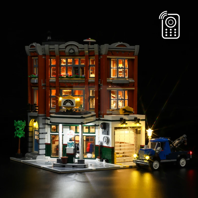 Lichtset voor LEGO® 10264 Hoekgarage met afstandsbediening