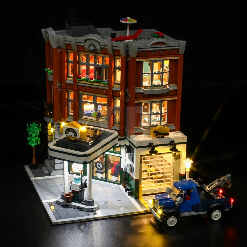 Lichtset voor LEGO® 10264 Hoekgarage met afstandsbediening