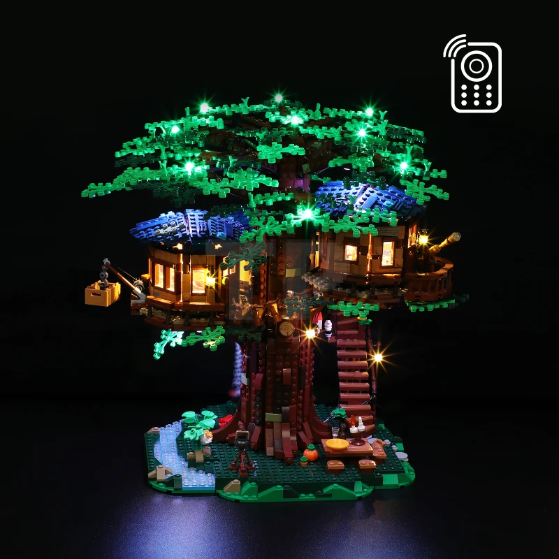 Lichtset voor LEGO® 21318 Boomhut met afstandsbediening