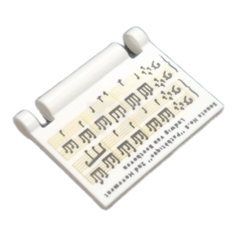 LEGO&reg; 6385010 - 24093pb052 - Book Cover with Sheet Music Pattern (Sonata No.8 - Ludwig van Beethoven)