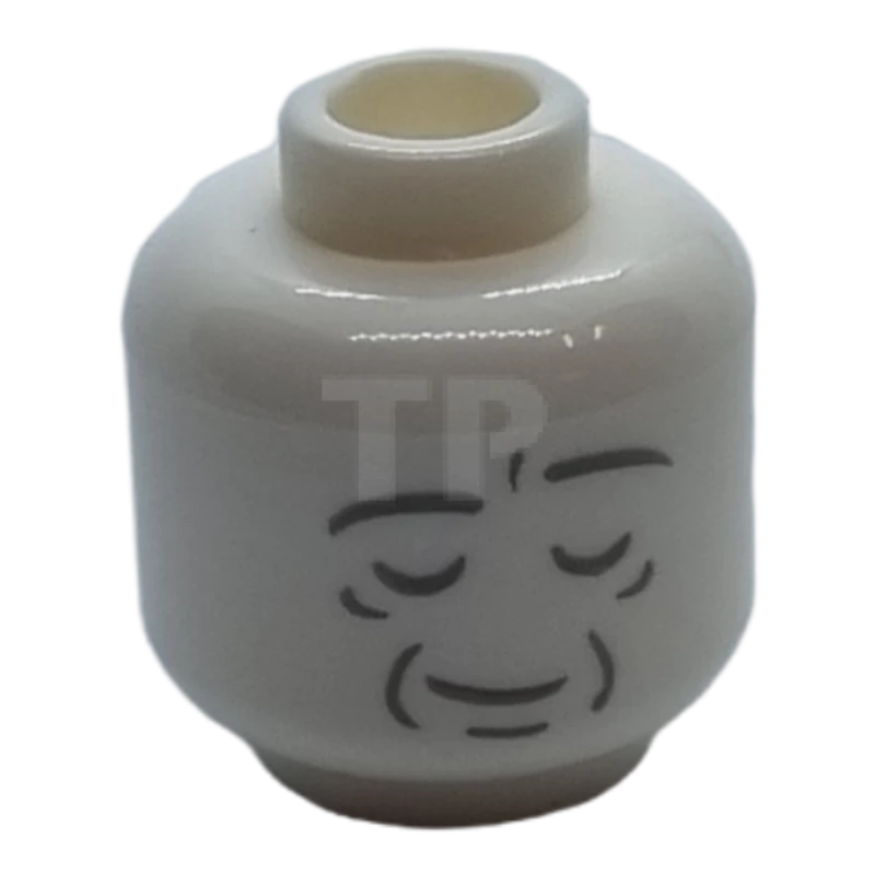 LEGO&reg; 6385011 - 3626cpb3020 - Minifigure, Head Dual Sided Alien, Light Bluish Gray Face Outlines and Contours, Neutral / Asleep Pattern - Hollow Stud (Beethoven Bust)