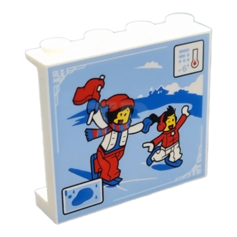 LEGO&reg; 6372570 - 60581pb200 - Paneel 1 x 4 x 3 mit Seitenstützen und Schlittschuhmuster