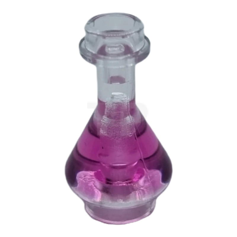 LEGO&reg; 6390368 - 93549pb08 - Minifigure, Utensil Bottle, Erlenmeyer Flask with Trans-Dark Pink Fluid Pattern