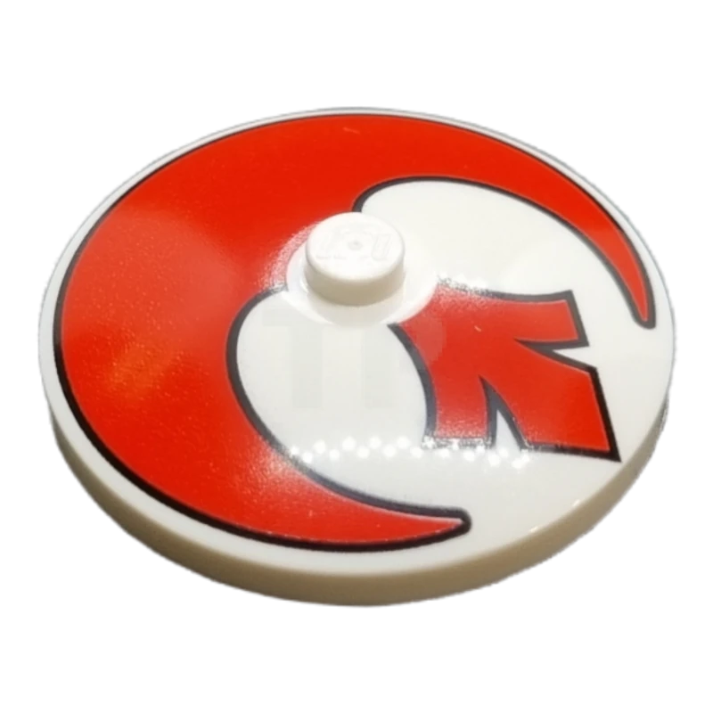 LEGO&reg; 6387619 - 3960pb069 - Ciotola 4 x 4 rovesciata con motivo Red Rebel