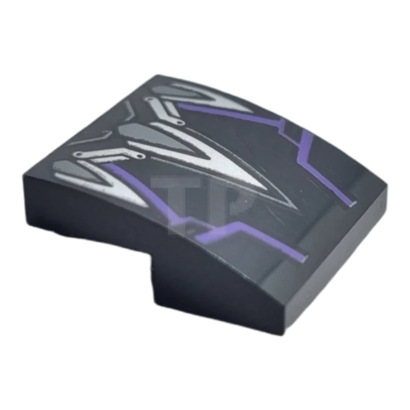 LEGO&reg; 6376569 - 15068pb412 - Pente 2 x 2 x 2/3 courbée avec motif de griffes.