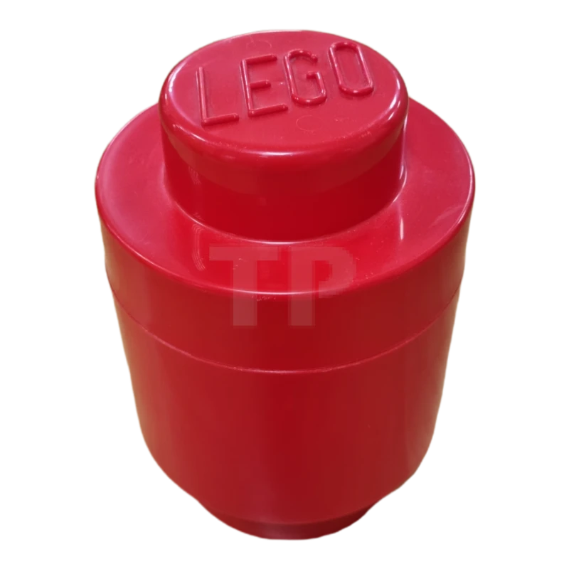 Brique de rangement LEGO®, ronde 1 x 1 rouge