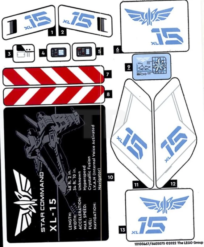 LEGO&reg;  - Sticker for Set 76832