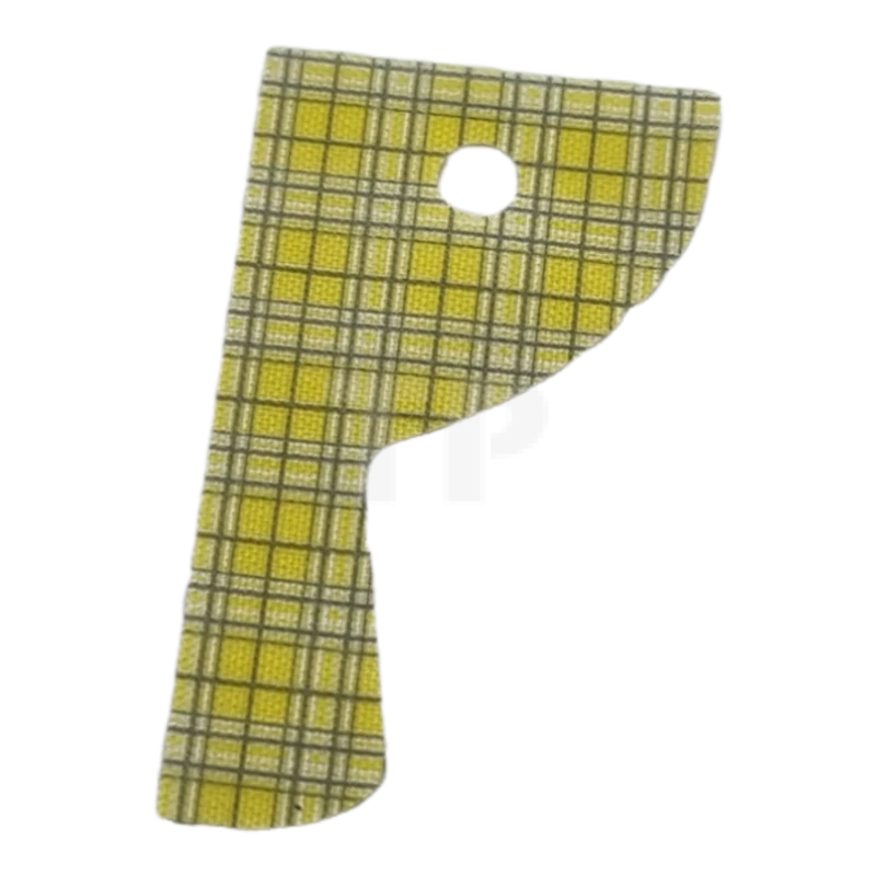 LEGO&reg; 6352742 - 79417 - Cloth Curtain Right with Bright Light Yellow and Sand Blue Plaid Pattern - Traditional Starched Fabric