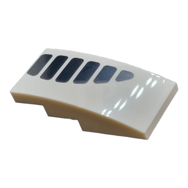 LEGO&reg; 6359191 - 93606pb142L - Slope Curved 4 x 2 with Air Vent Grille Pattern - Left