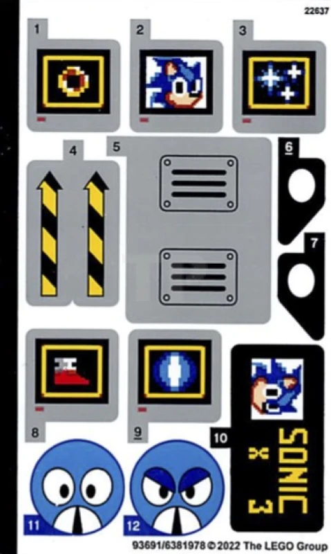 LEGO&reg; 6381978 - Sticker for Set 21331 - Sheet 1