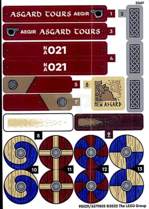 LEGO&reg;  - Sticker for Set 76208