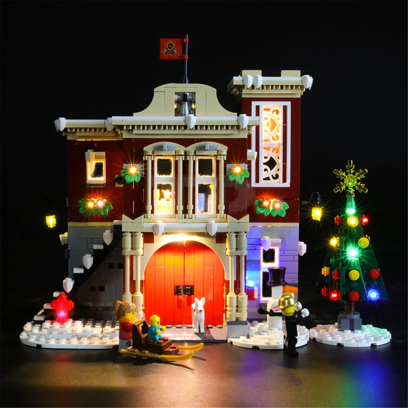 Kit d'éclairage pour la caserne de pompiers du village d'hiver LEGO® 10263.