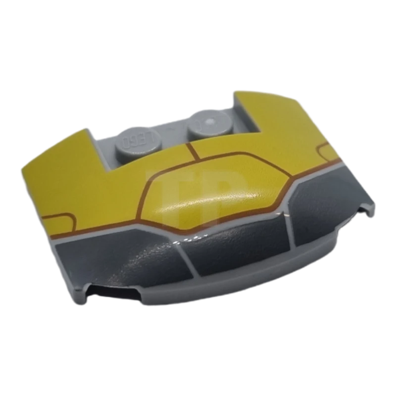 LEGO&reg; 93604pb11 - 6381608 - Plate with Curvature 3 x 4 x 2/3 with Armor Plates Pattern