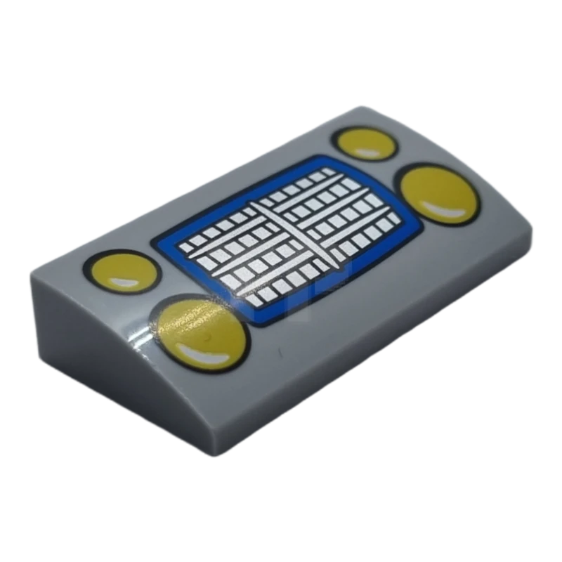 LEGO&reg; 88930pb149 - 6344346 - Slope Curved 2 x 4 x 2/3 with Car Headlights Pattern