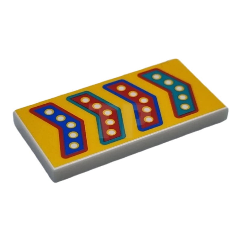 LEGO&reg; 6375558 - 87079pb1143 - Carreau 2 x 4 avec motif de flèches lumineuses.