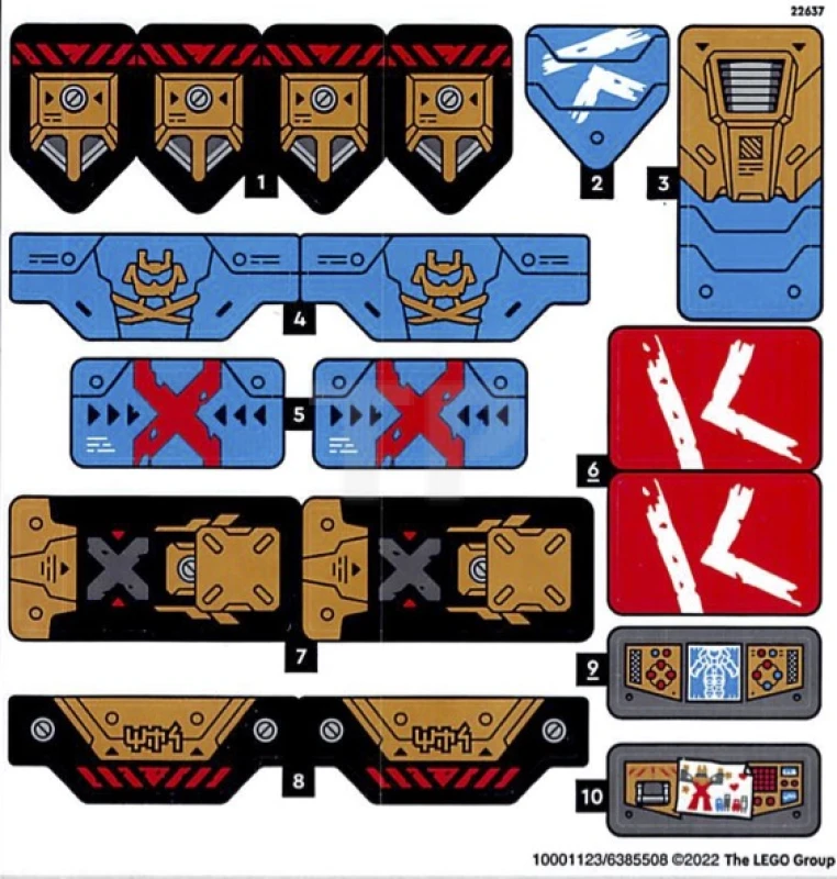 LEGO&reg; 6385508 - Sticker voor set 71775