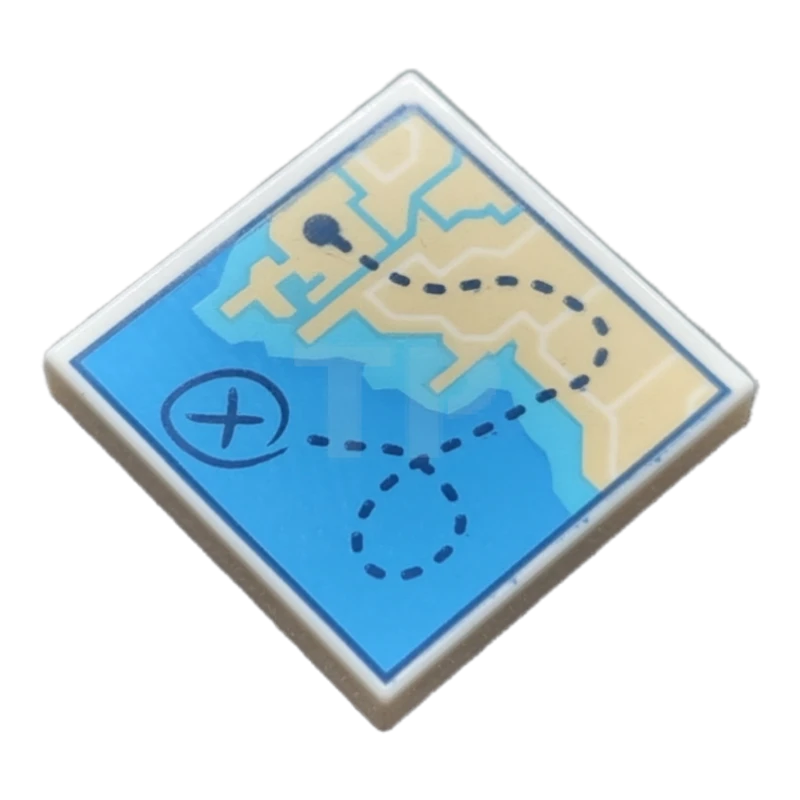 LEGO&reg; 6413018 - 3068pb2011 - Piastrelle 2 x 2 con motivo Mappa della costa