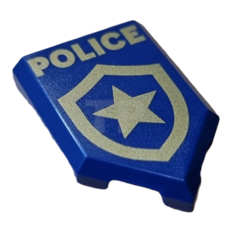 LEGO&reg; 6317247 - 22385pb250 - Tile 2 x 3 Pentagonal with 'POLICE' and Badge Pattern