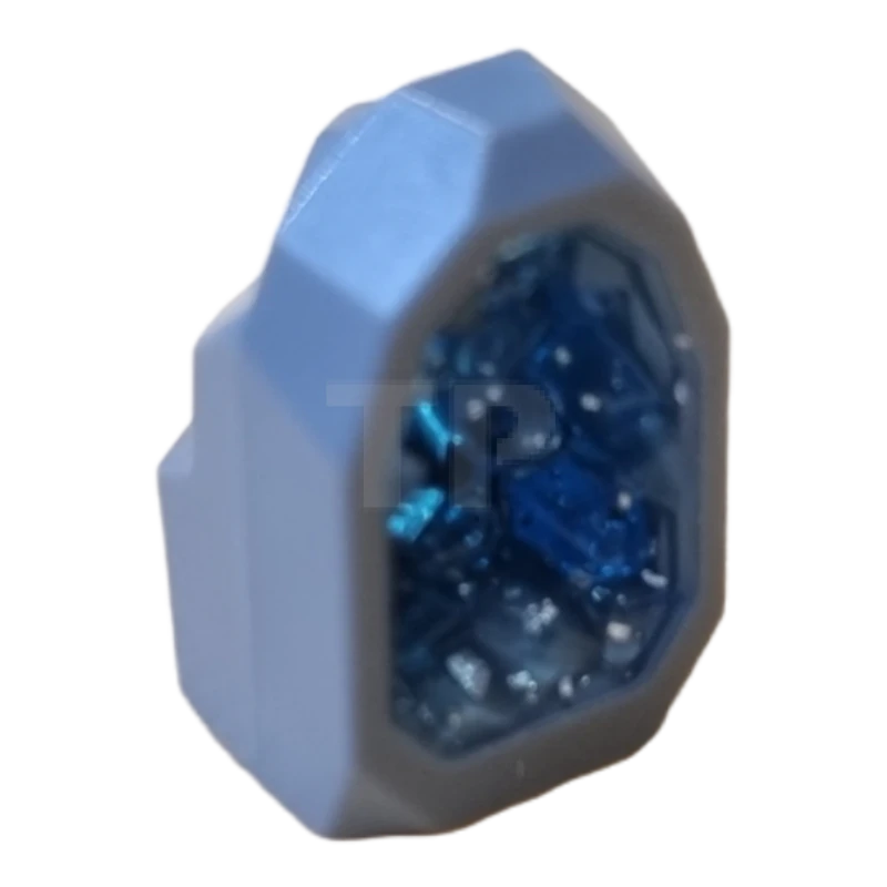 LEGO&reg; 6399651 - 49656pb03 - Rock 1 x 1 Geode with Trans-Light Blue Crystal Interior Pattern