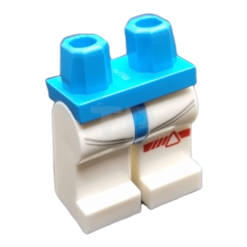 LEGO&reg; 6384301 - 970c01pb57 - Legs Minifig with Curved Line and Triangle Pattern