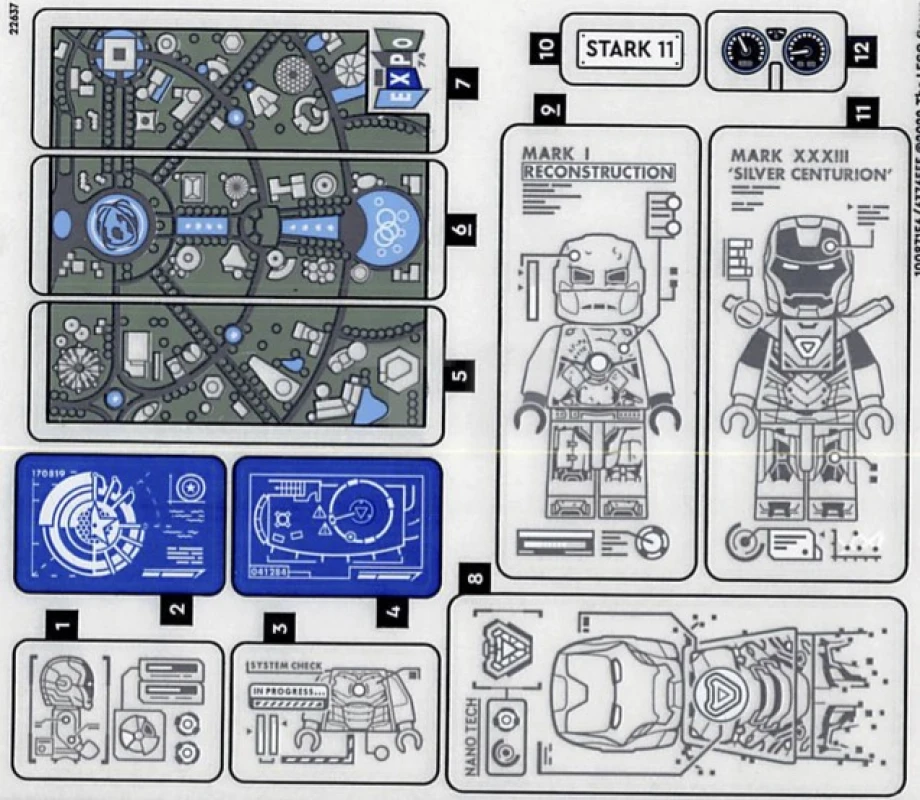 LEGO&reg; 6376555 - Aufkleber für Set 76216