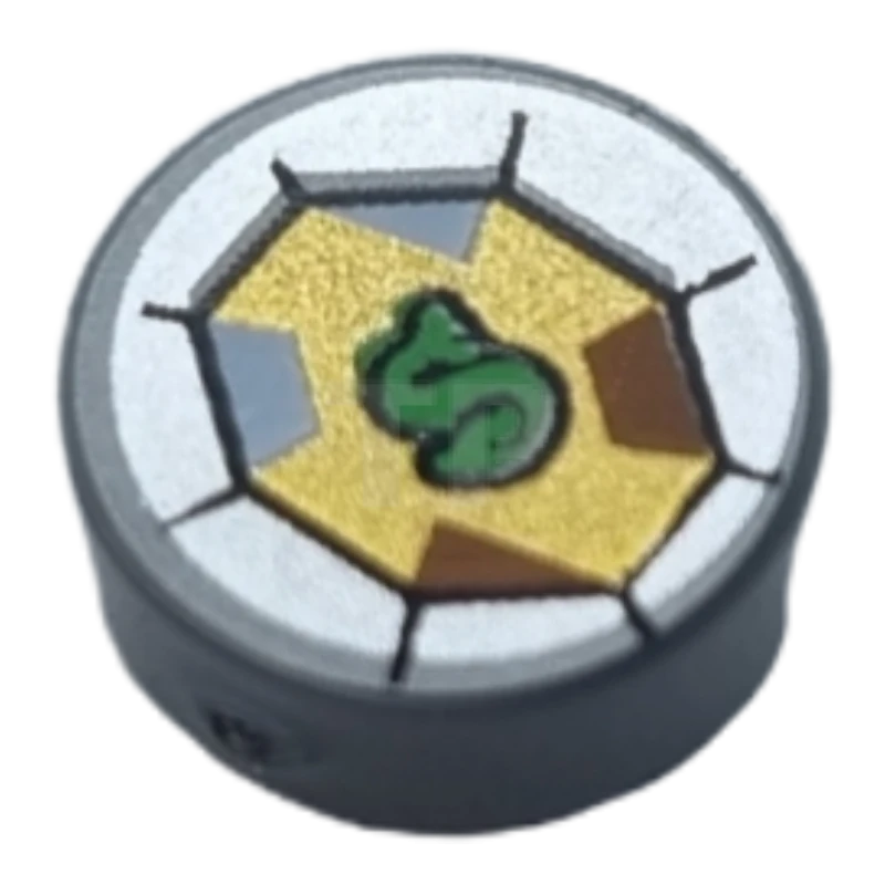 LEGO&reg; 6403206 - 98138pb308 - Tile 1 x 1 Round with Slytherin's Locket Pattern