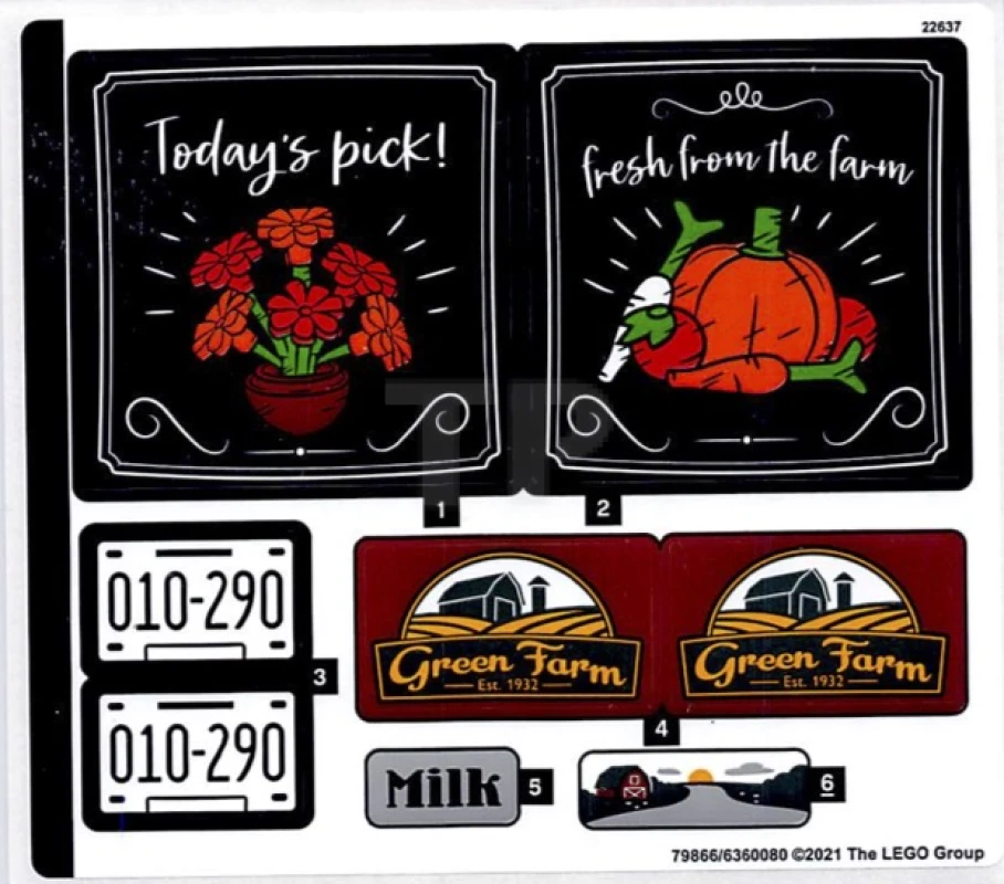 LEGO&reg;  - Sticker for Set 10290 - Sheet 1