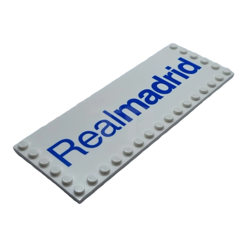 LEGO&reg; 6370503 - 6205pb012 - Tile 6 x 16 with Studs on Edges and 'Realmadrid' Pattern