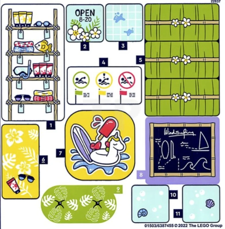 LEGO&reg; 6387455 - Autocollant pour l'ensemble 41710