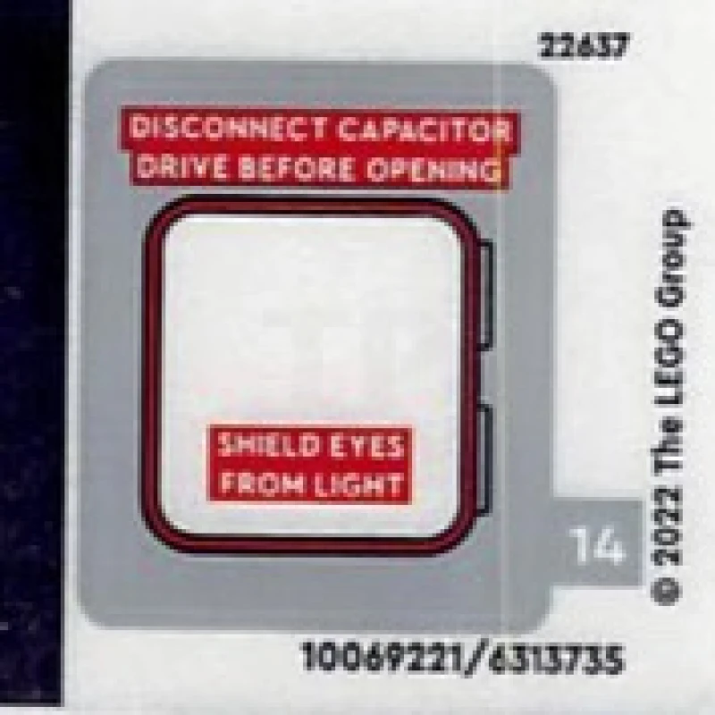 LEGO&reg; 6313735 - Autocollant pour l'ensemble 10300 - Feuille 2