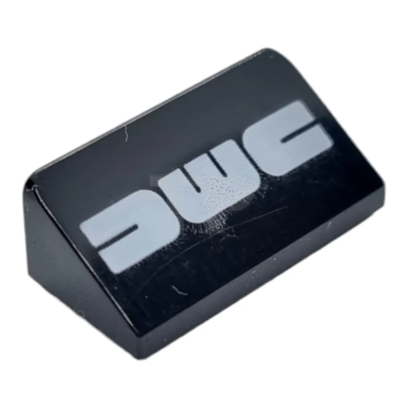 LEGO&reg; 6311480 - 85984pb376 - Slope 30° 1 x 2 x 2/3 with 'DMC' Pattern (Delorean Motor Company Logo )