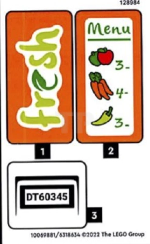 LEGO&reg;  - Autocollant pour l'ensemble 60345