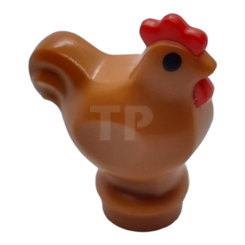LEGO&reg; 6319680 - 1413pb01 - Pollo con pettine e bargiglio rossi stampati, disegno degli occhi neri stampato