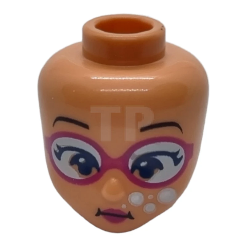 LEGO&reg; 6387273 - 1425 - Head Mini Doll with Goggles and Bubbles Pattern