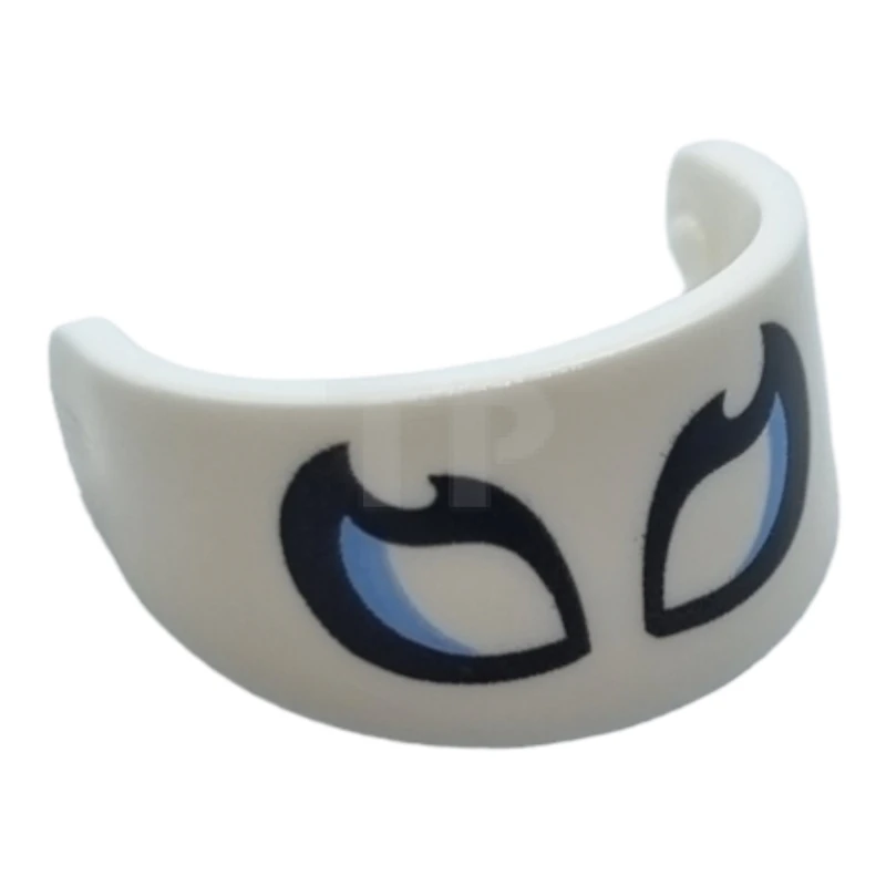 LEGO&reg; 6371556 - 2447pb06 - Minifigure, Visor Standard with Black Outline Eyes and Bright Light Blue Highlights Pattern