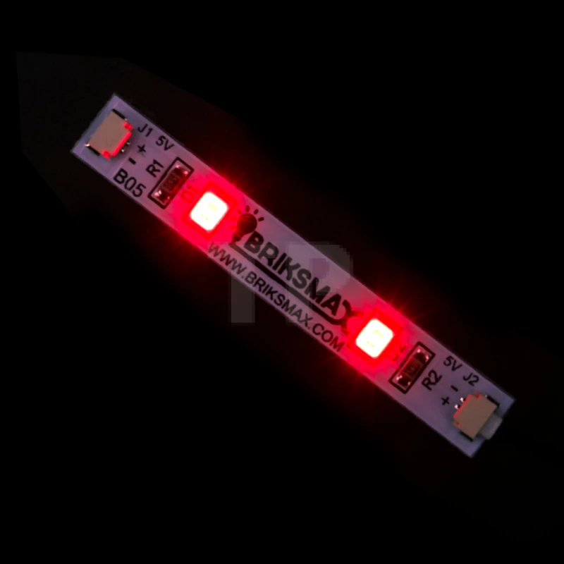 Bande lumineuse rouge de 5 cm (paquet de 3)
