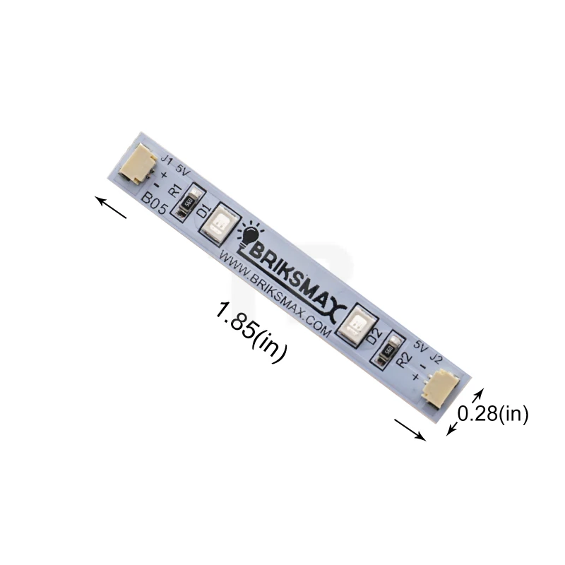 Bande lumineuse rouge de 5 cm (paquet de 3)