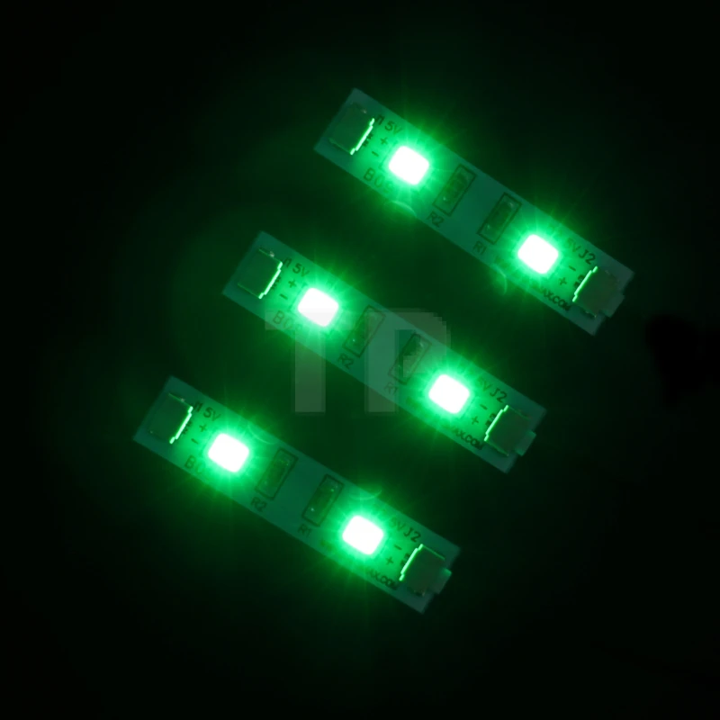 Tiras de luces verdes de 3 cm (paquete de 3)