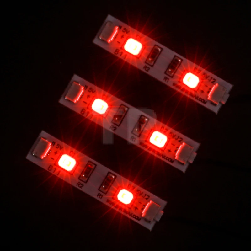 Bande lumineuse rouge de 3 cm (paquet de 3)