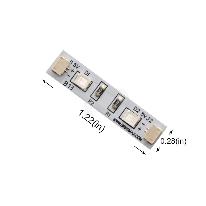 IJsblauwe stripverlichting 3cm (3 st.)