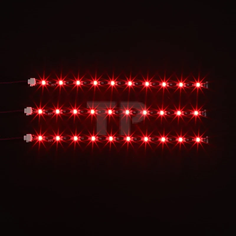 Strisce luminose adesive rosse da 10 cm (confezione da 3)