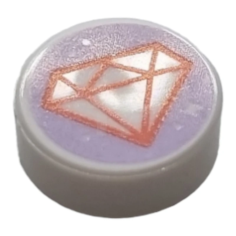 LEGO&reg; 6302707 - 98138pb312 - Tile 1 x 1 Round with Diamond Pattern