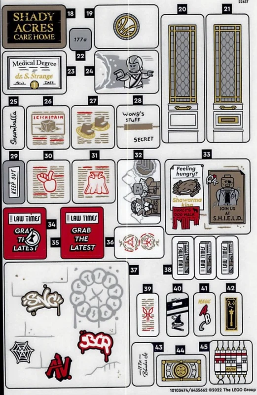 LEGO&reg; 6435662 - Sticker for Set 76218 - Sheet 2