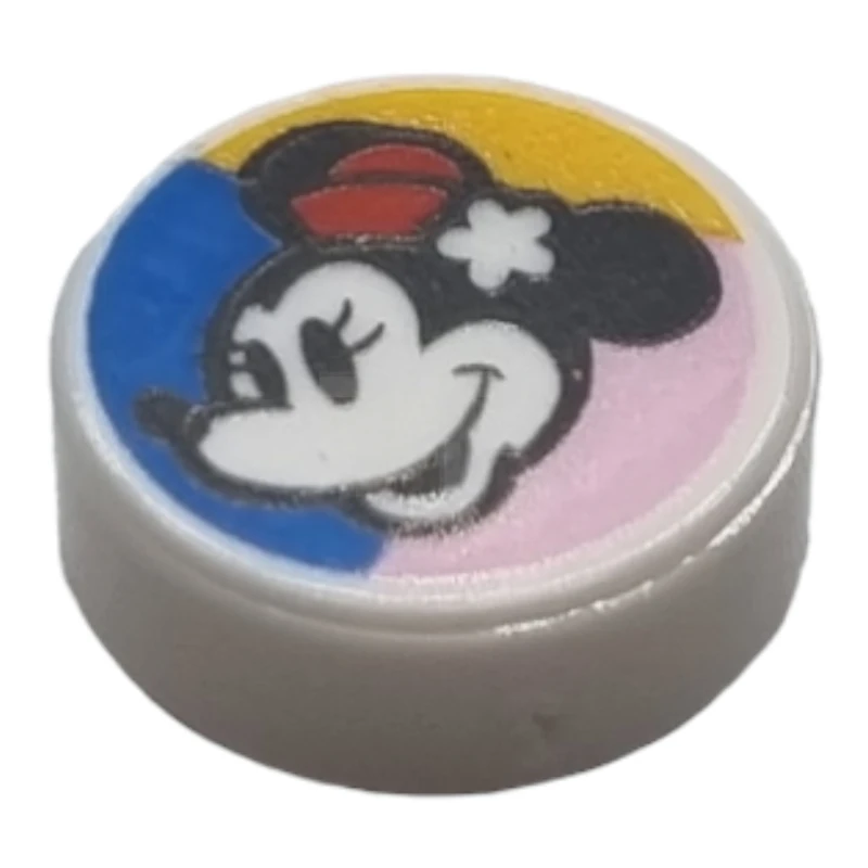 LEGO&reg; 6288370 - 98138pb320 - Tile 1 x 1 Round with Minnie Mouse Pattern